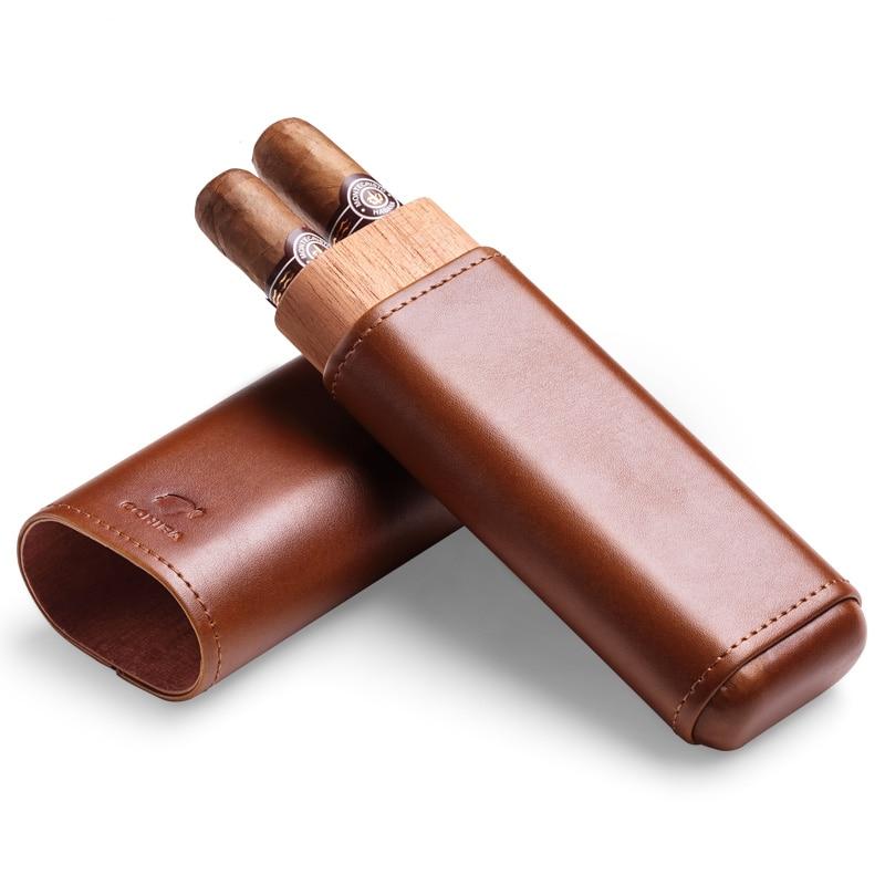 Travel Leather Cigar Case